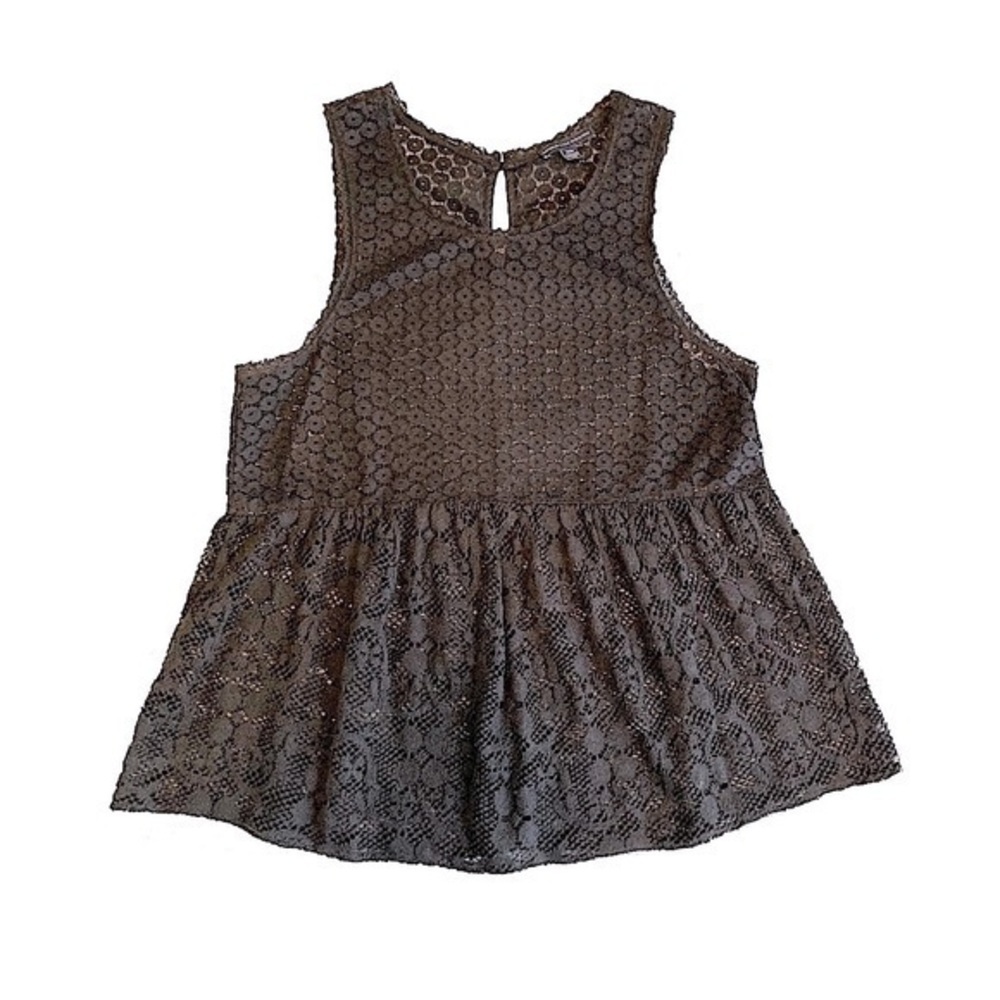 Black lace American Eagle tank top size medium - crochet tank top